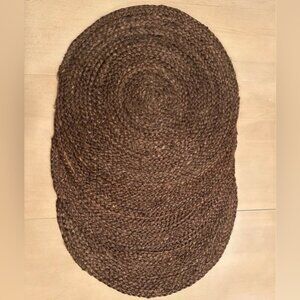SET OF 4 | Brown Jute Placemats